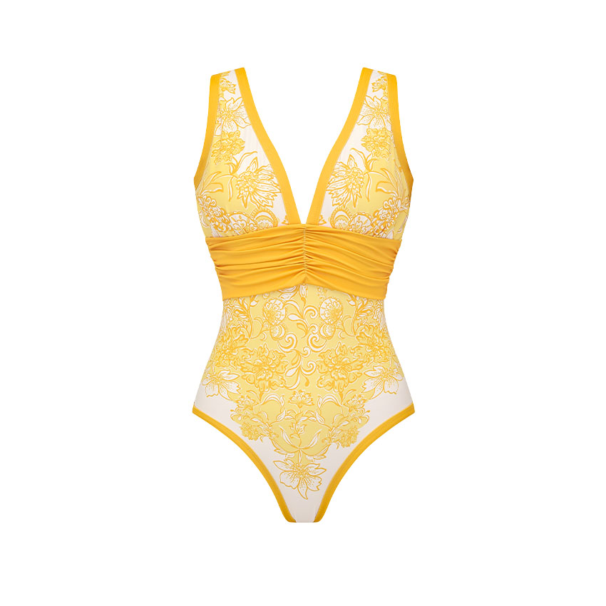 Blossom Print Lace Up Swimsuit Set(s)