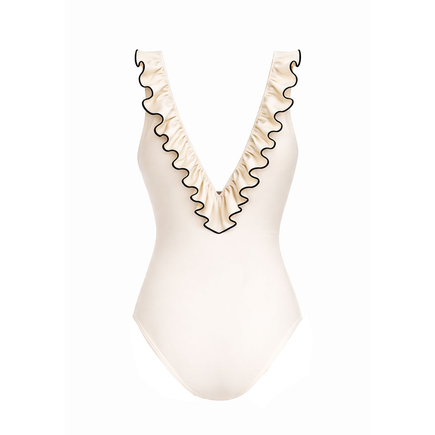 Ruffle Color Block Swimsuit Set(s)