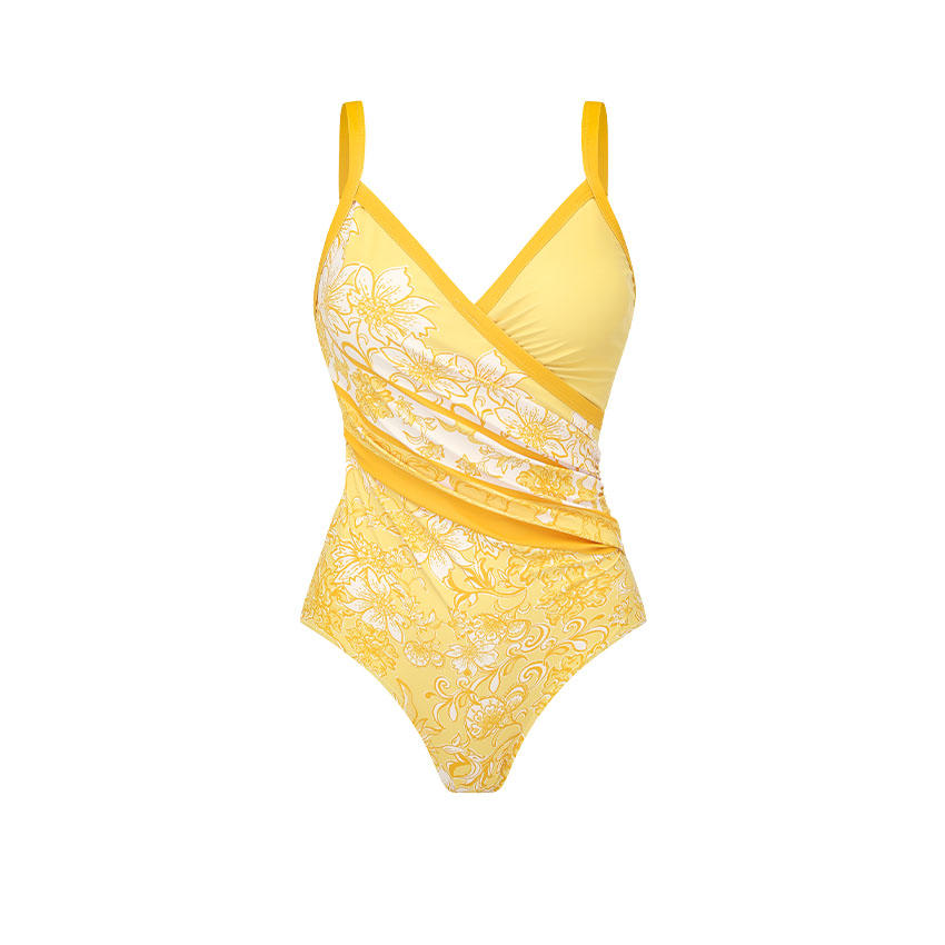 Blossom Print Color Block Swimsuit Set(s)