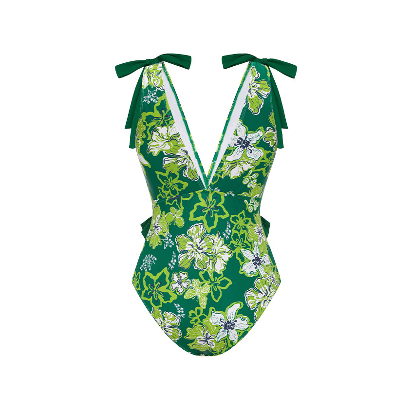 Ruffle Floral Printed Swimsuit Set(s)