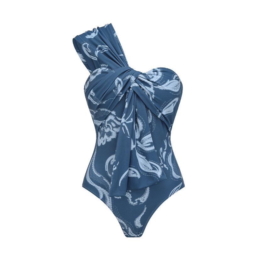 One Shoulder Printed Swimsuit Set(s)