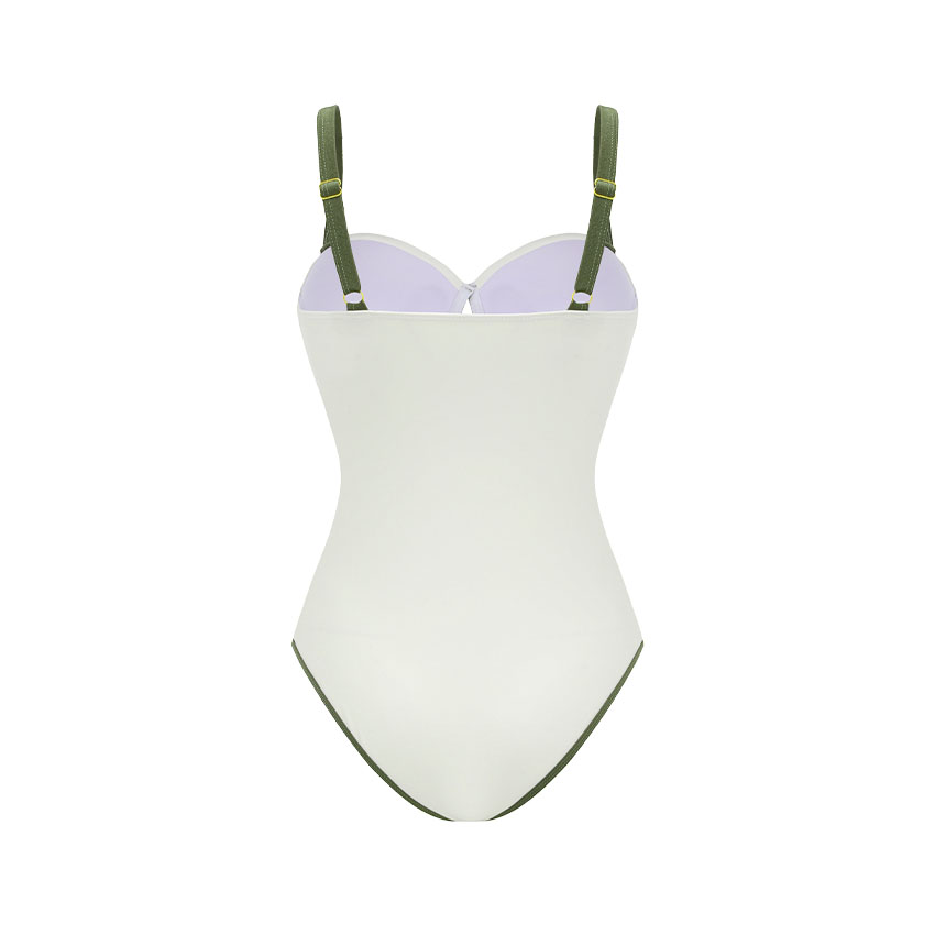 Color Block Laser Cutting Flower Hollow Swimsuit Set(s)