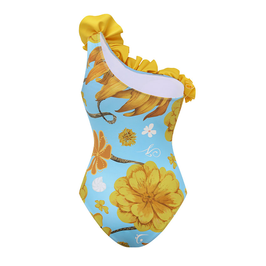 Chic Chrysanthemum Print Swimsuit Set(s)