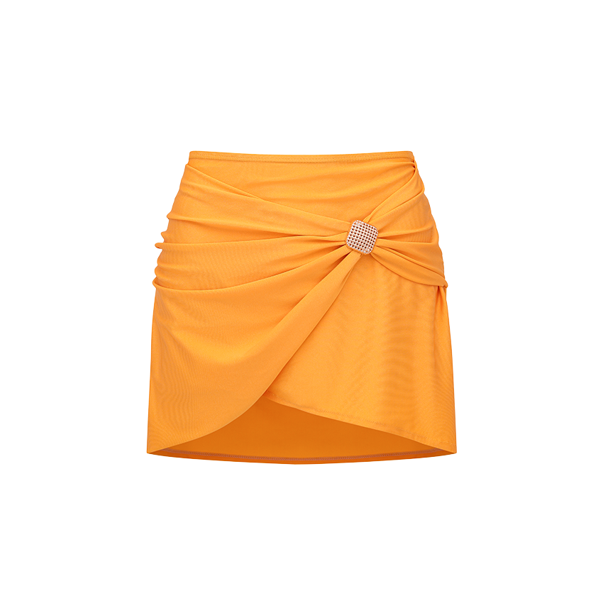 Gold V-Neck Pleated Decoration Swimsuit Set(s)