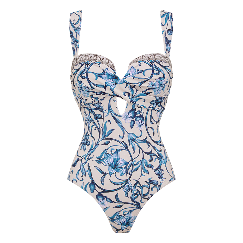 [Copy][Copy][Copy]Backless Lemon Printed Swimsuit Set(s)