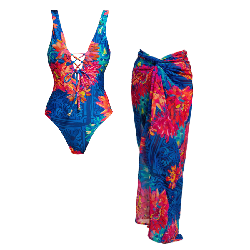 V Neck Straps Swimsuit Set(s)