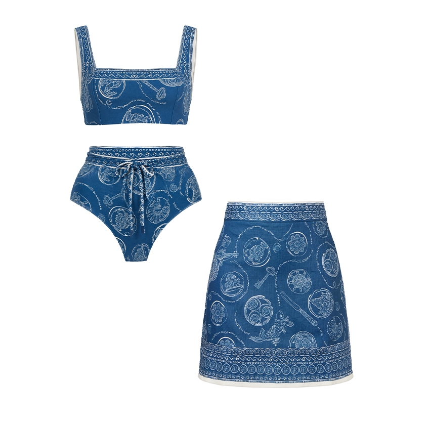 Bandeau Printed Swimsuit Set(s)