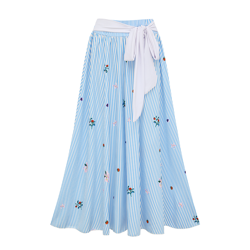 V-neck Blue Stripes Swimsuit Set(s)