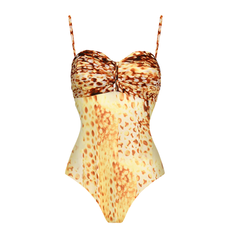 Detachable Straps Printed Swimsuit Set(s)