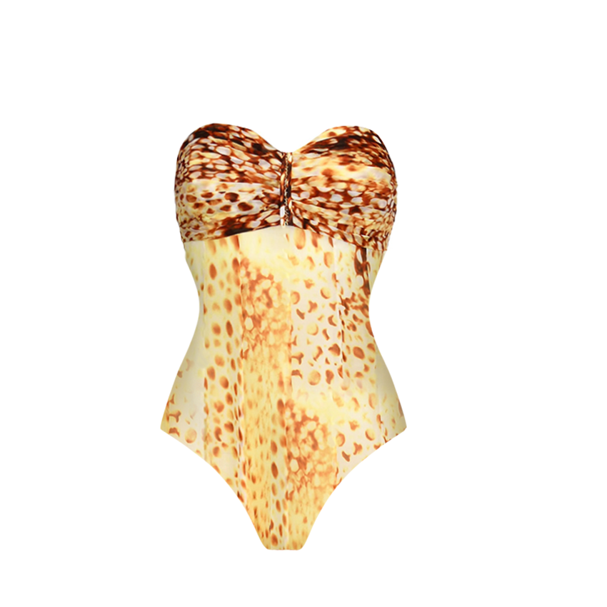 Detachable Straps Printed Swimsuit Set(s)