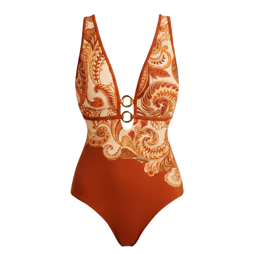 [Copy]Adjustable Shoulder Strap Floral Print Swimsuit Set(s)