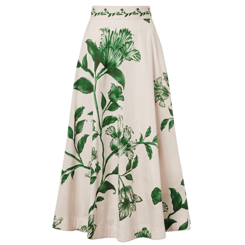 Adjustable Straps Green Floral Print Swimsuit Set(s)