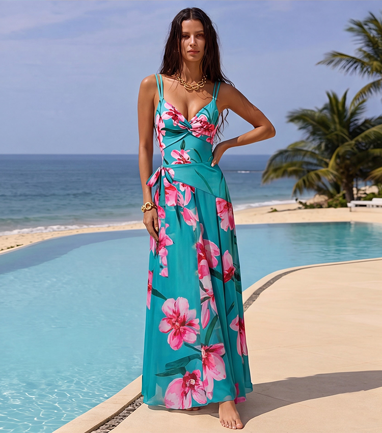 Adjustable Shoulder Straps Floral Printed Swimsuit Set(s)