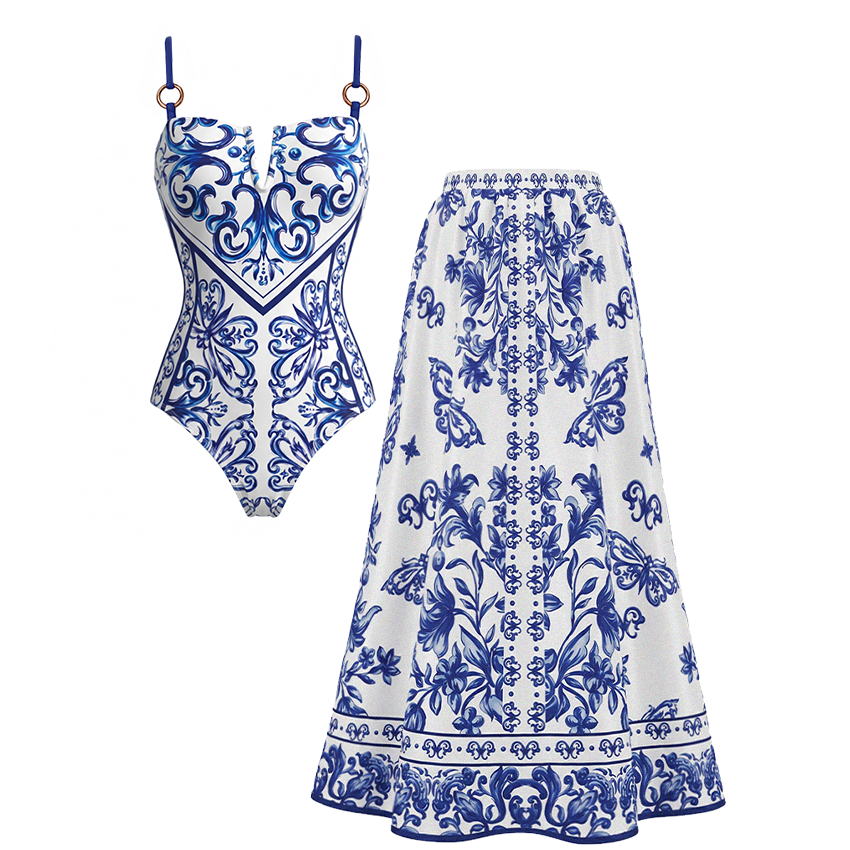 Seville Tiles Printed Swimsuit Set(s)