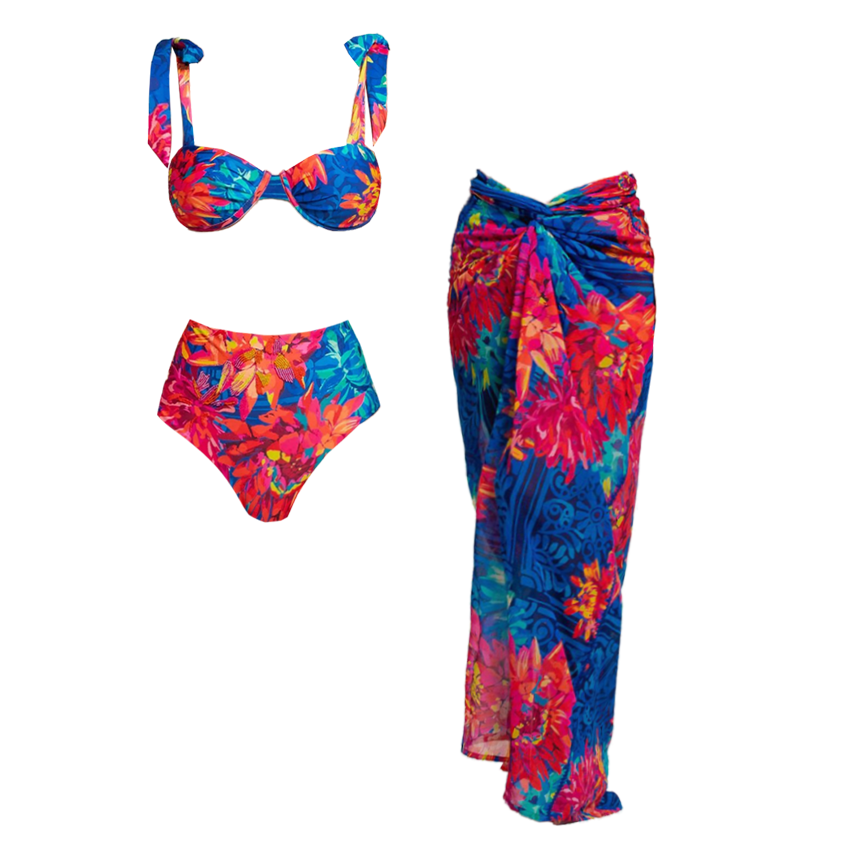 Push-Up Tie-shoulder Swimsuit Set(s)
