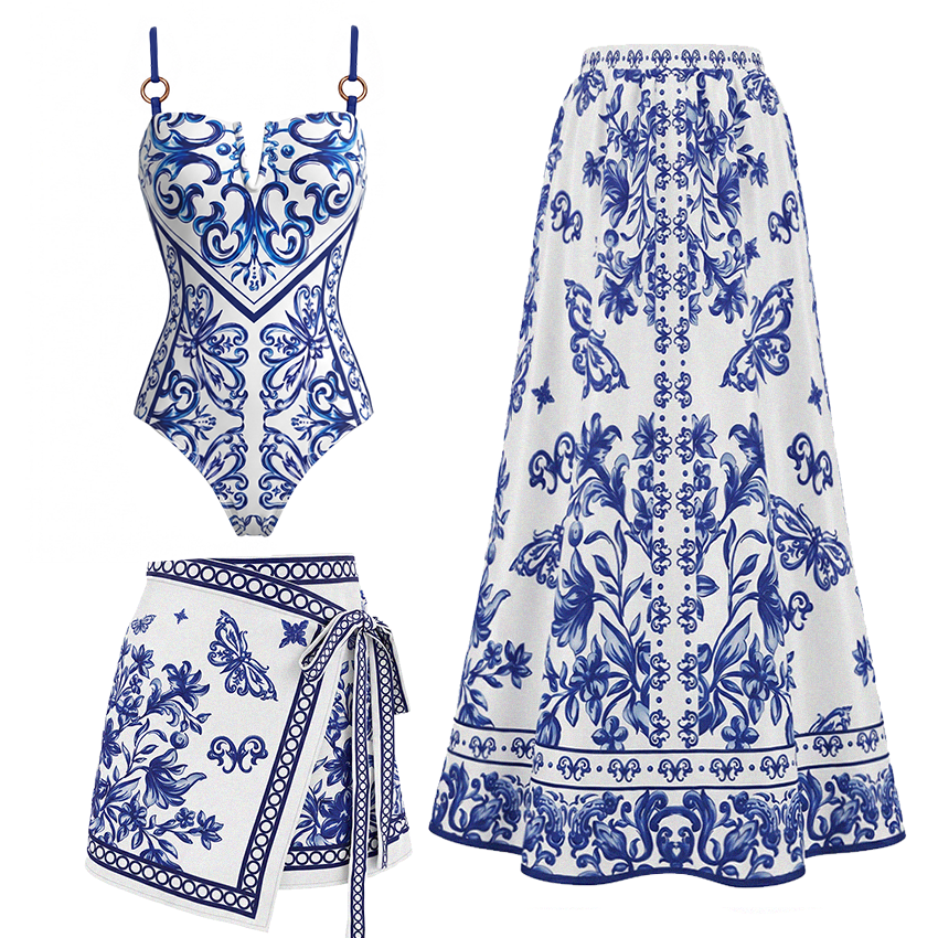 Seville Tiles Printed Swimsuit Set(s)