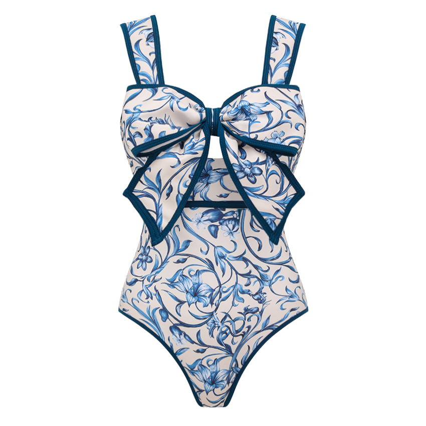 [Copy][Copy]Backless Lemon Printed Swimsuit Set(s)