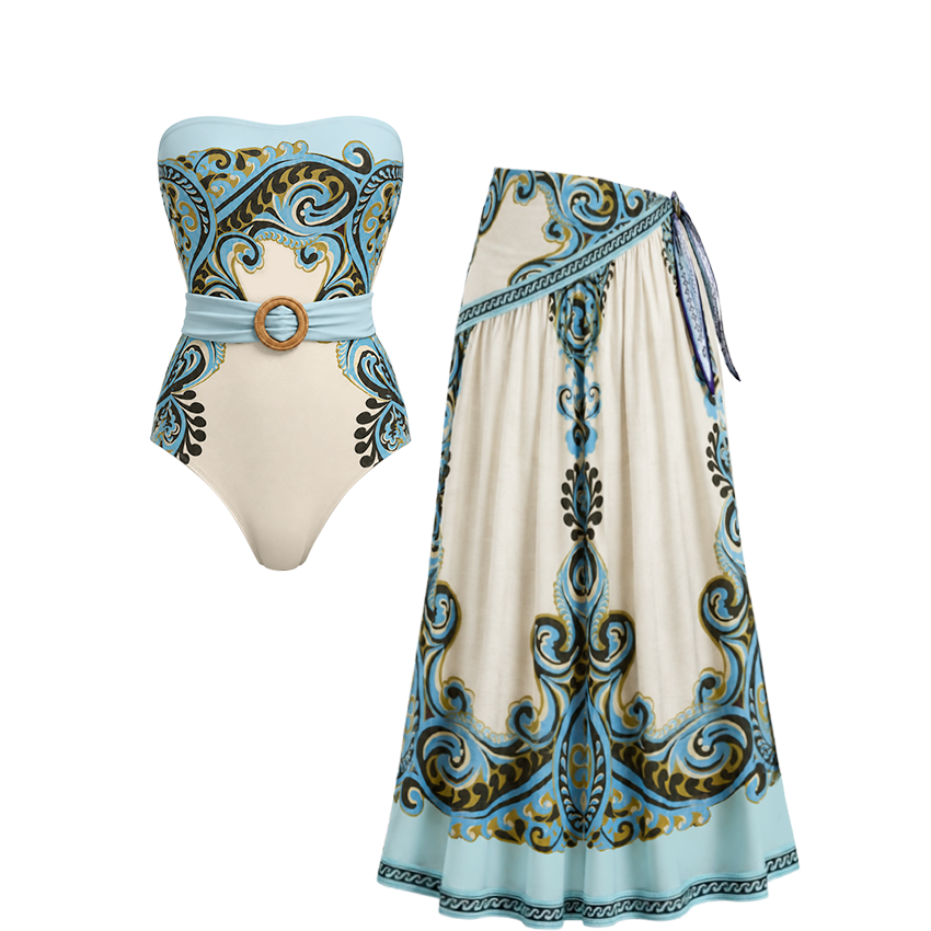 Bandeau Natalia printed Swimsuit Set(s)