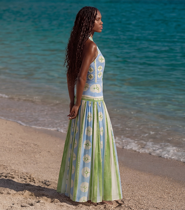 Halter Printed Swimsuit Set(s)