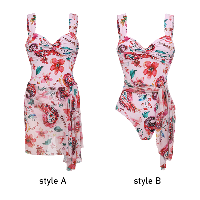 Multiple Ways to Style Pink Paisley Print Swimsuit Set(s)