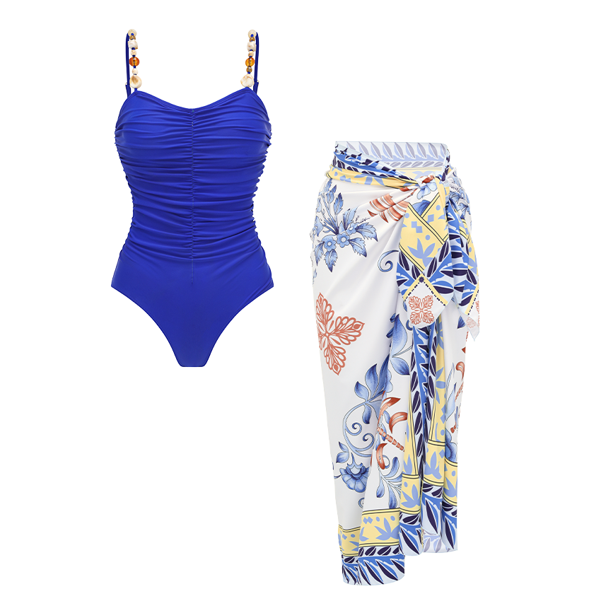 Sling Solid Color Swimsuit Set(s)