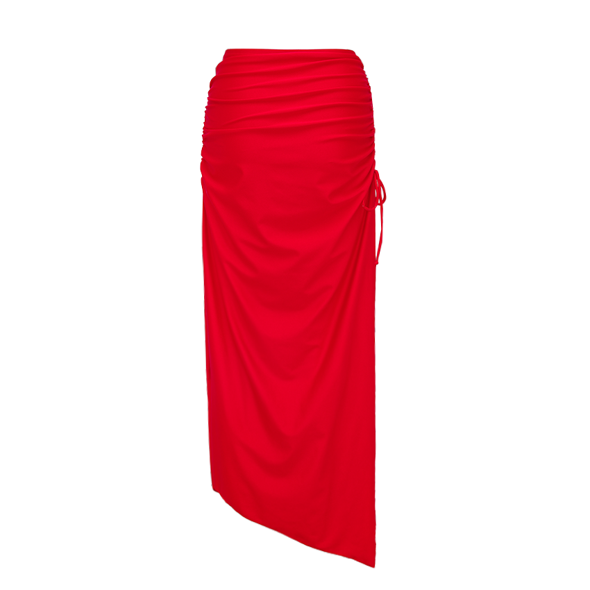 Red Halter Neckline Cutout  Swimsuit Set(s)