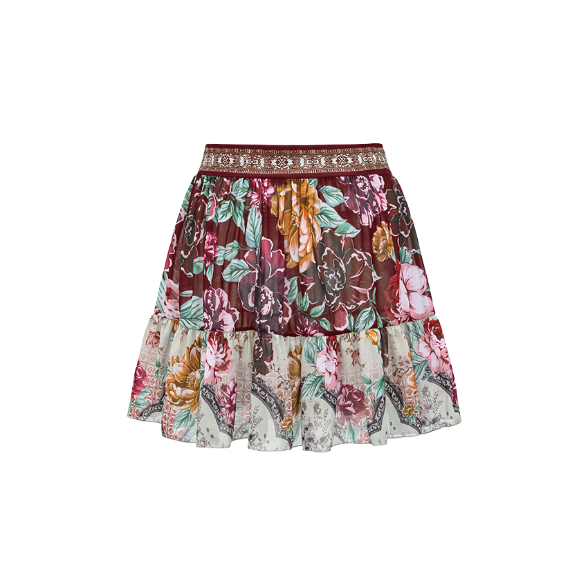 Hollow out Peony Print Swimsuit Set(s)