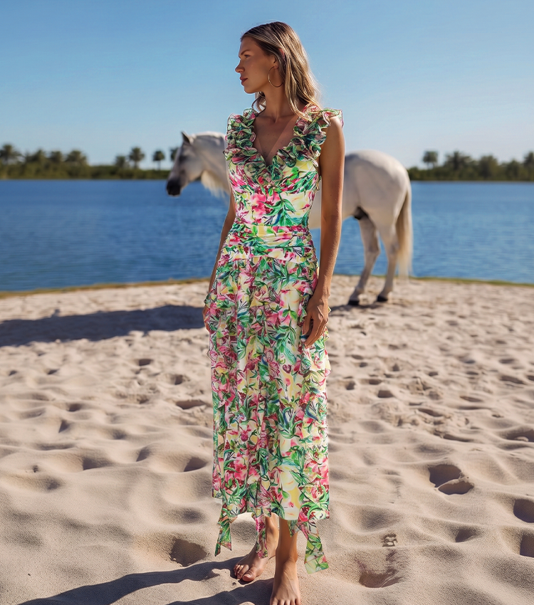 Underwire Lily Print Swimsuit Set(s)