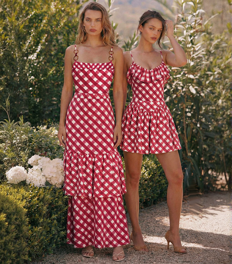 Plaid Printed Swimsuit Set(s)