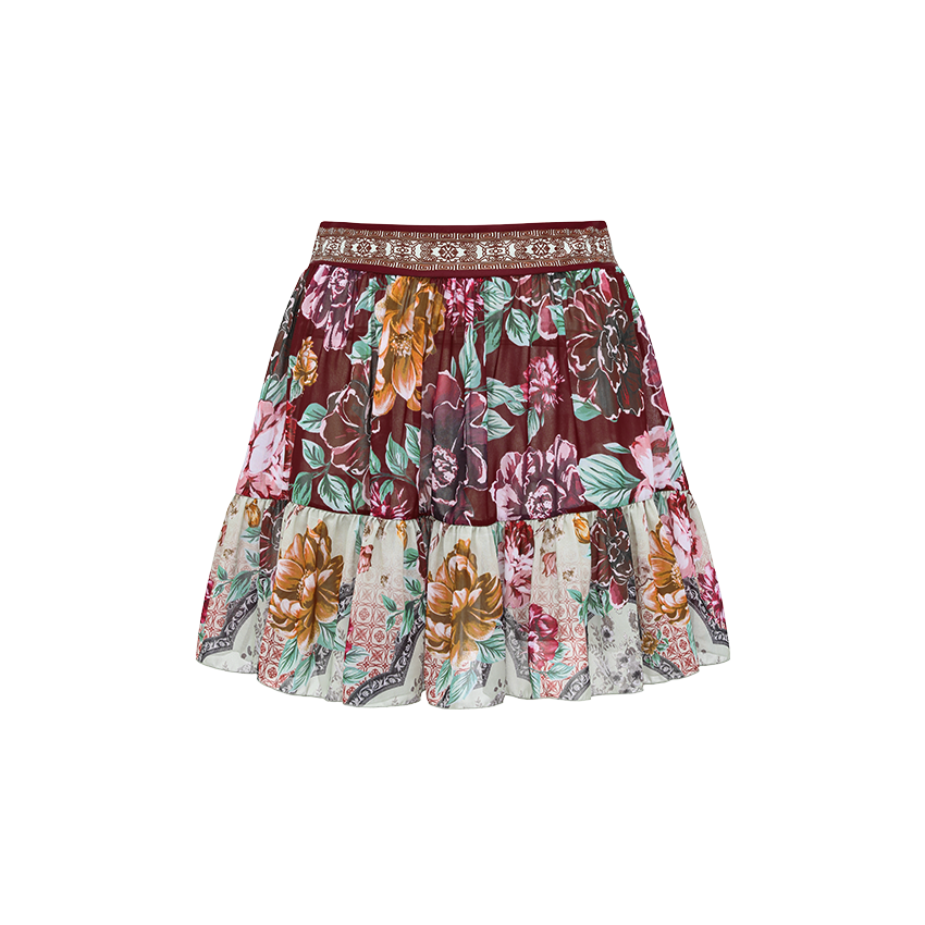 Hollow out Peony Print Swimsuit Set(s)