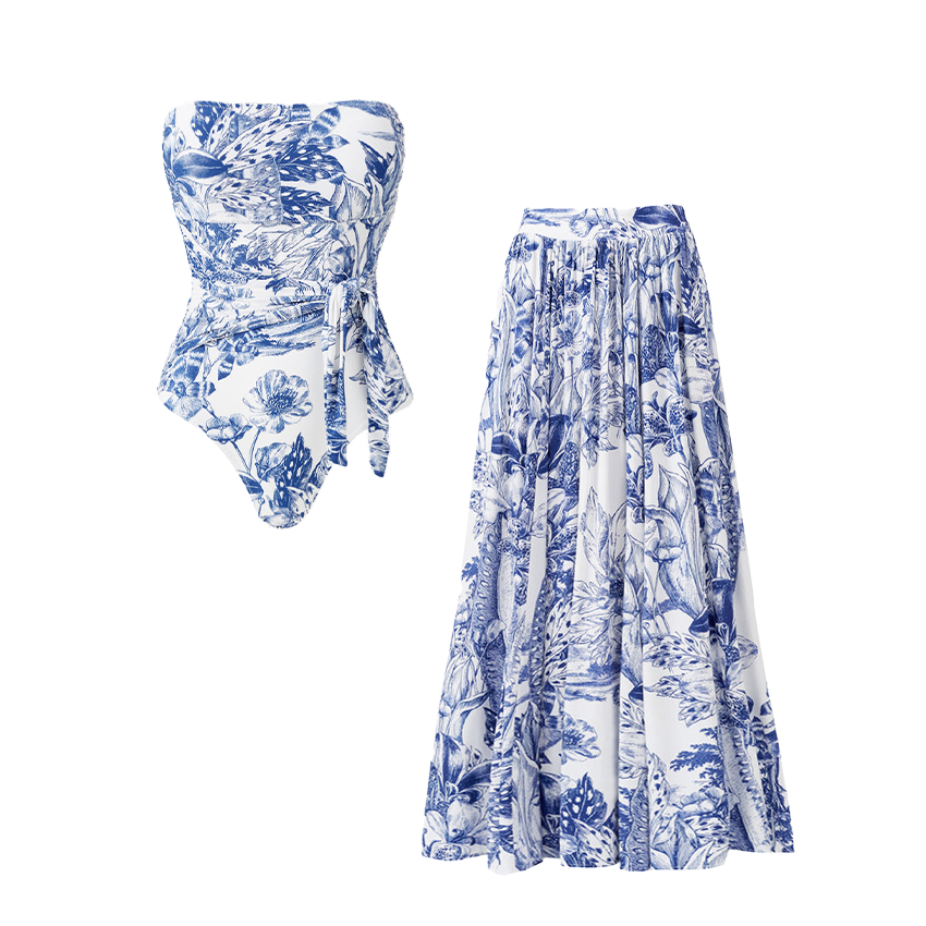 Bandeau Blossom Print Swimsuit Set(s)