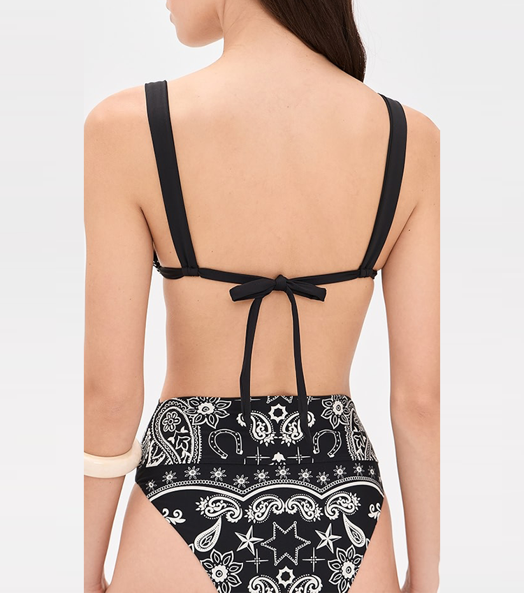 V Neck Printed Swimsuit Set(s)