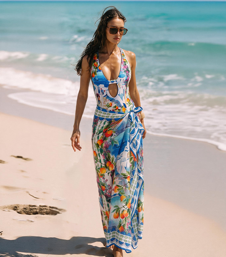 Reversible Landscape Print Swimsuit set(s)