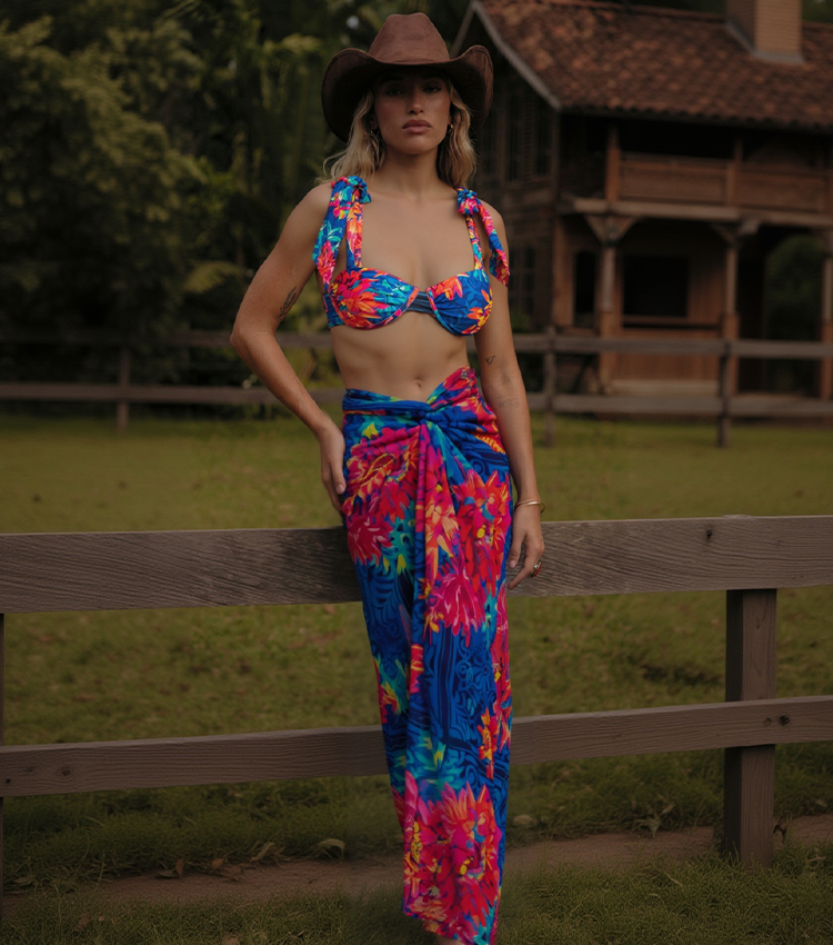 Push-Up Tie-shoulder Swimsuit Set(s)