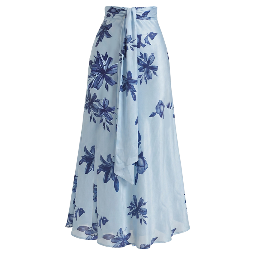 V Neck Lily Printed Swimsuit Set(s)
