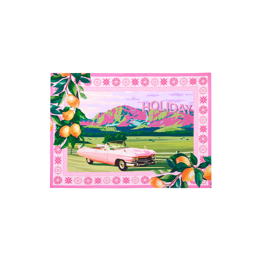 Bandage Bowknot Design Lemon Print Swimsuit Set(s)