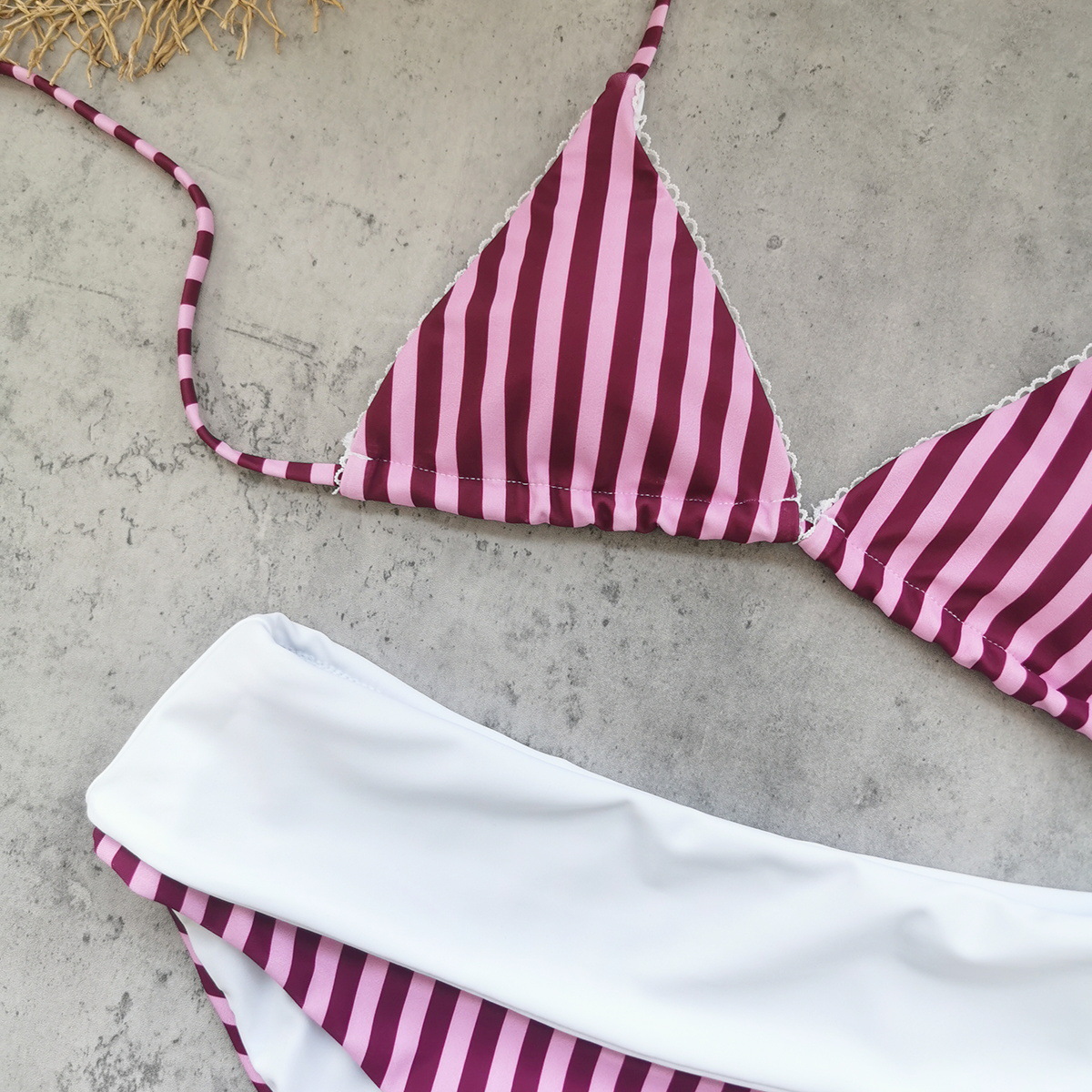 Sexy Striped Print Bikini