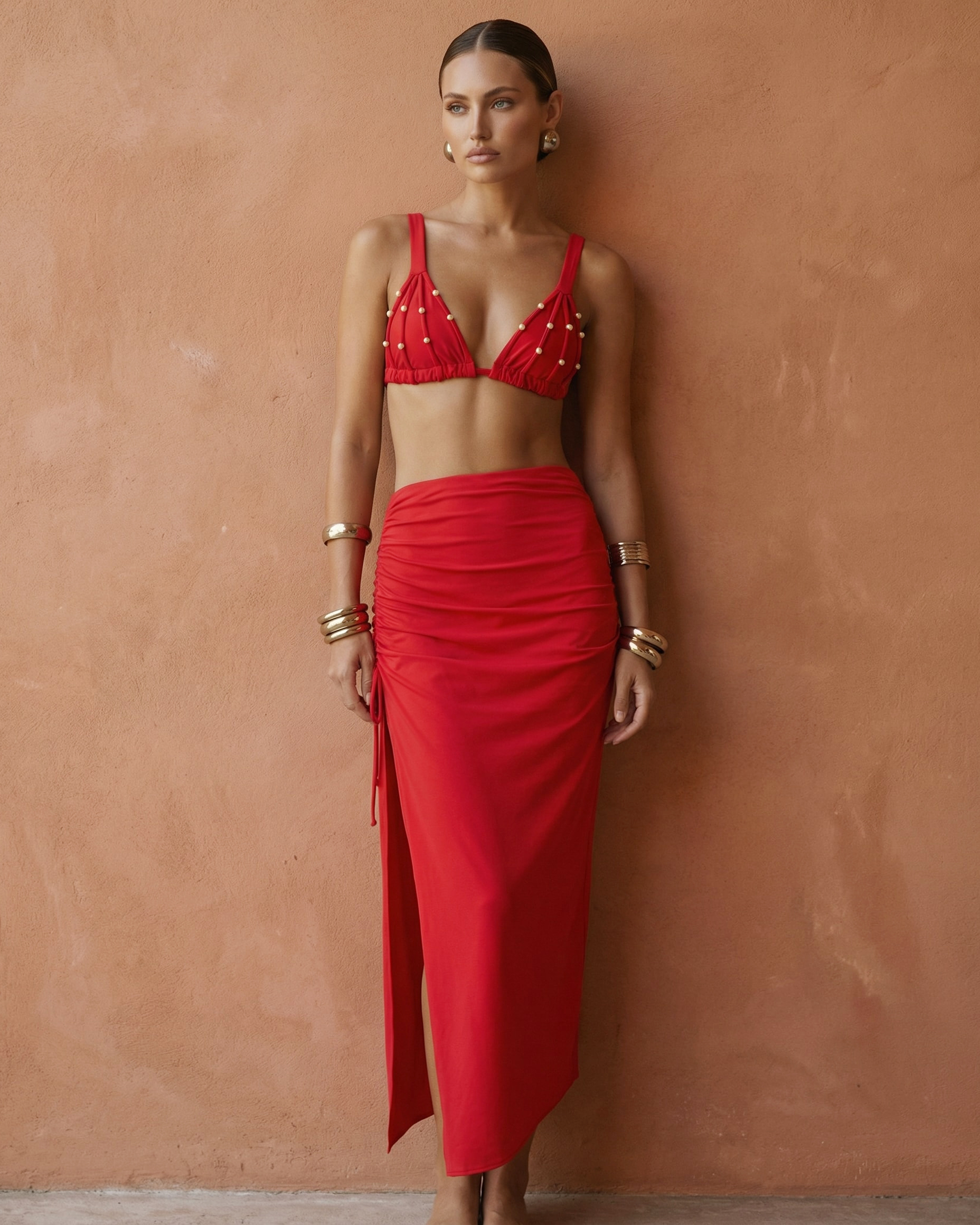 Red Rope Decoration Swimsuit Set(s)