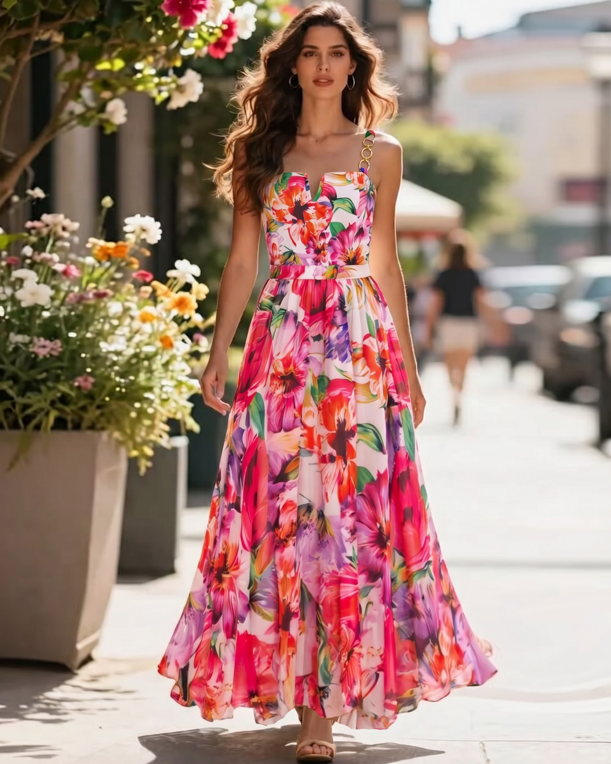 Flowers In Full Bloom Print Swimsuit Set(s)