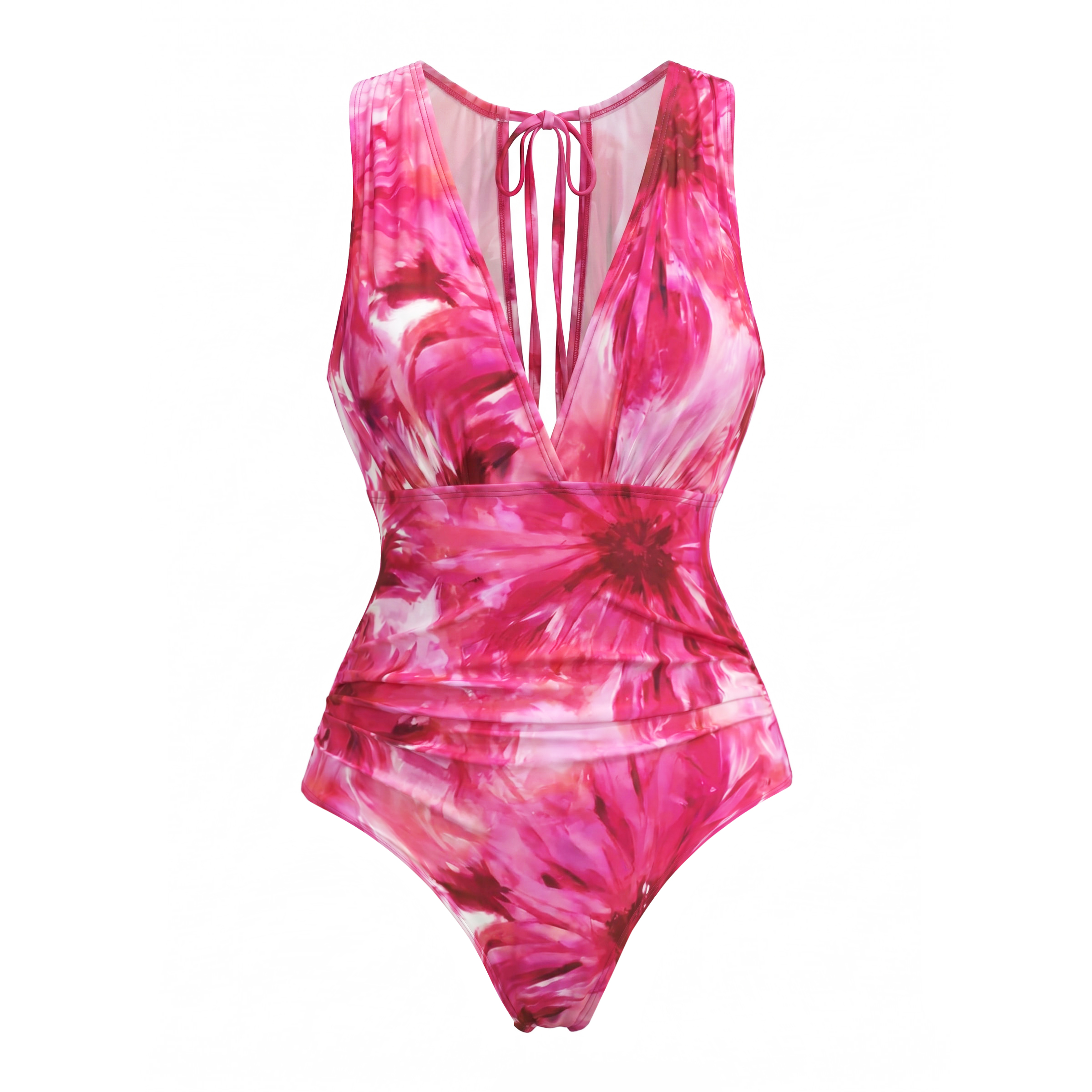 Floral Printed One Piece Swimsuit and Skirt