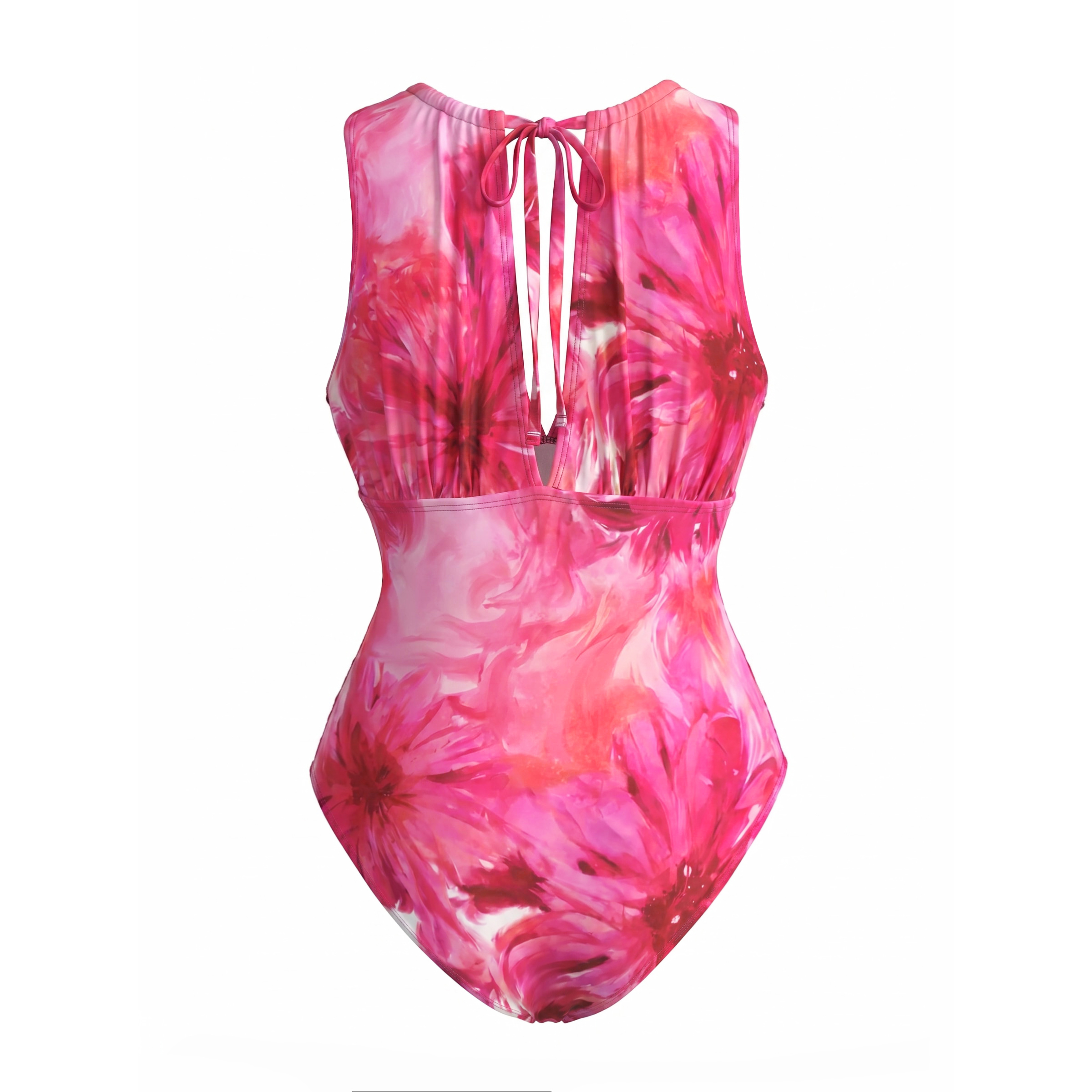 Floral Printed One Piece Swimsuit and Skirt