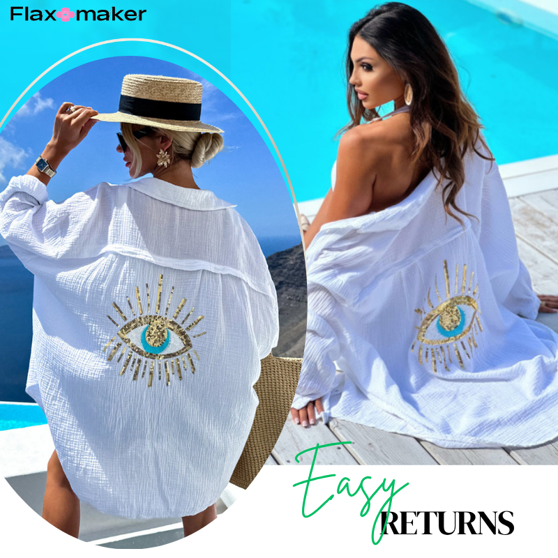 Sequin Solid color Oversize Shirt