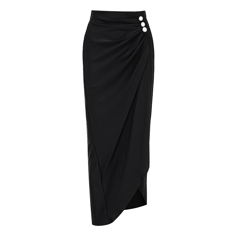 Halter Artificial Pearl Chain One Piece Swimsuit and Skirt Flaxmaker