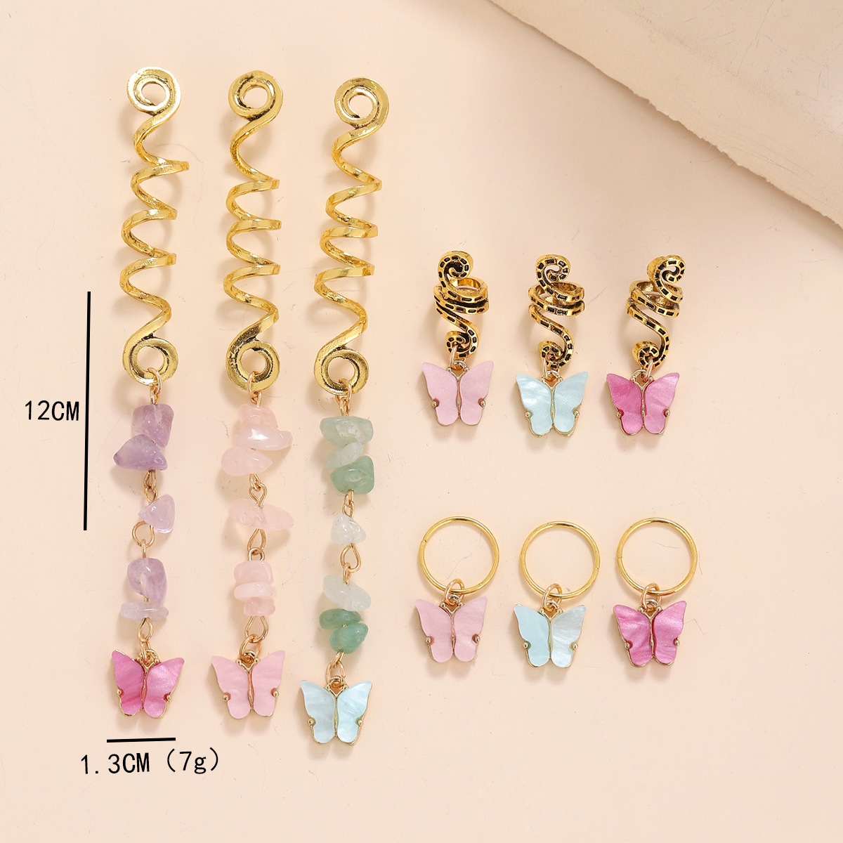 Resin Butterfly Pendant Hair Accessory