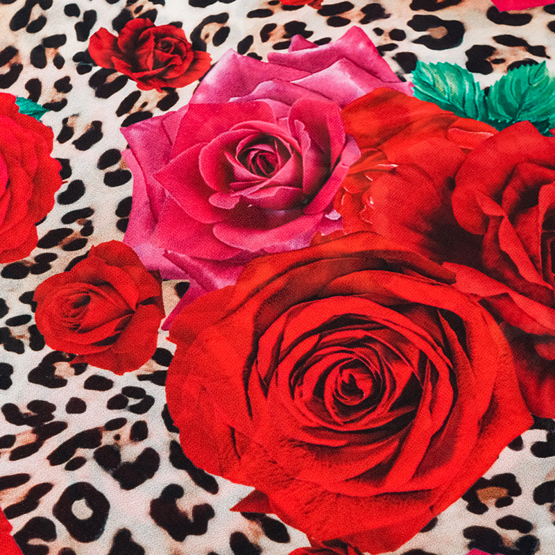 Lace Up Chiffon Long Sleeves Leopard Print High Waist Bikini Swimsuit and Skirt