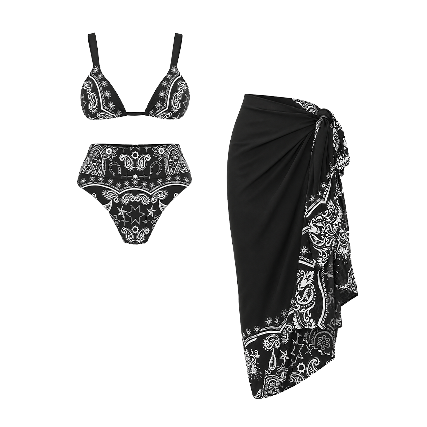  V Neck Printed Swimsuit Set(s)