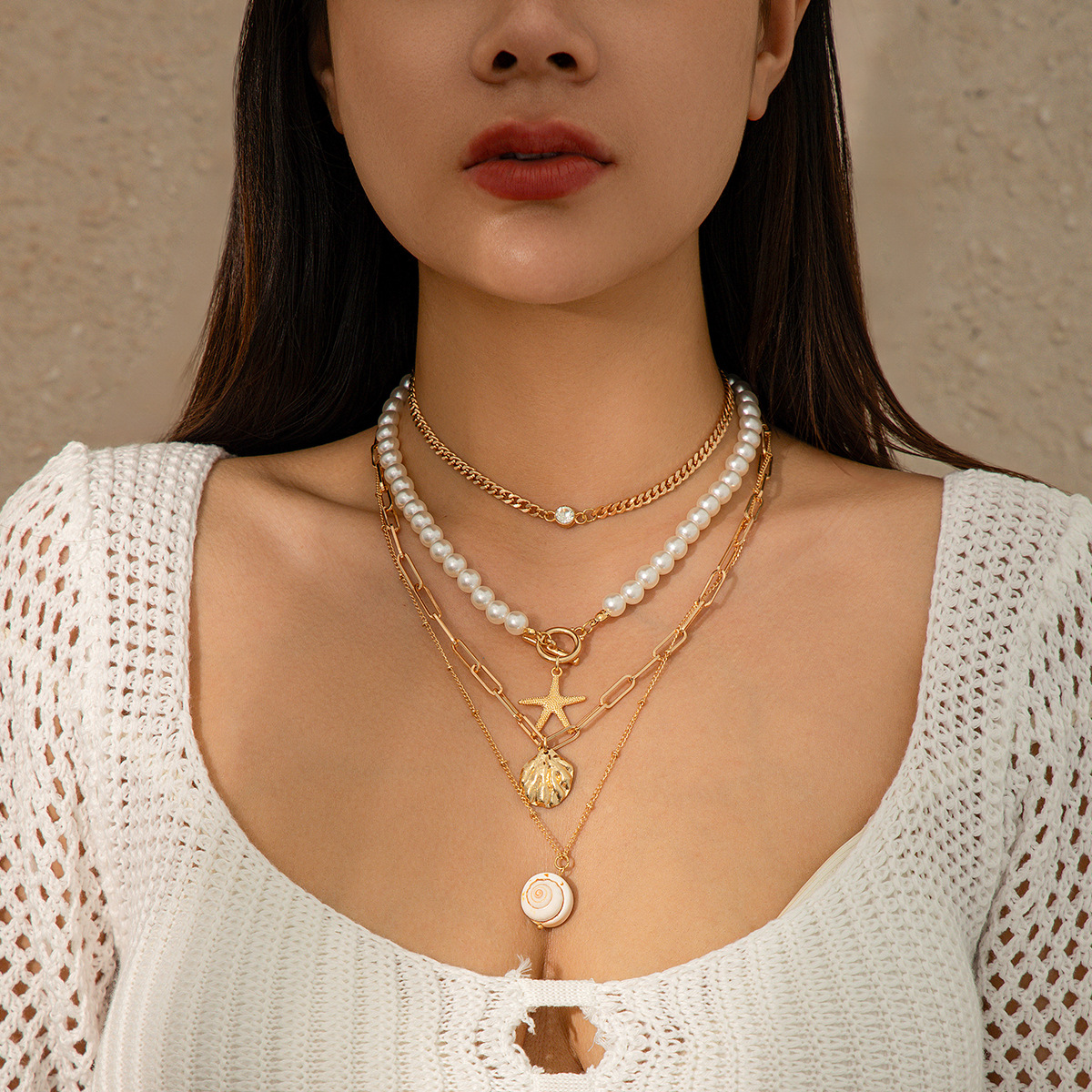 Multi-layered Shell Necklace