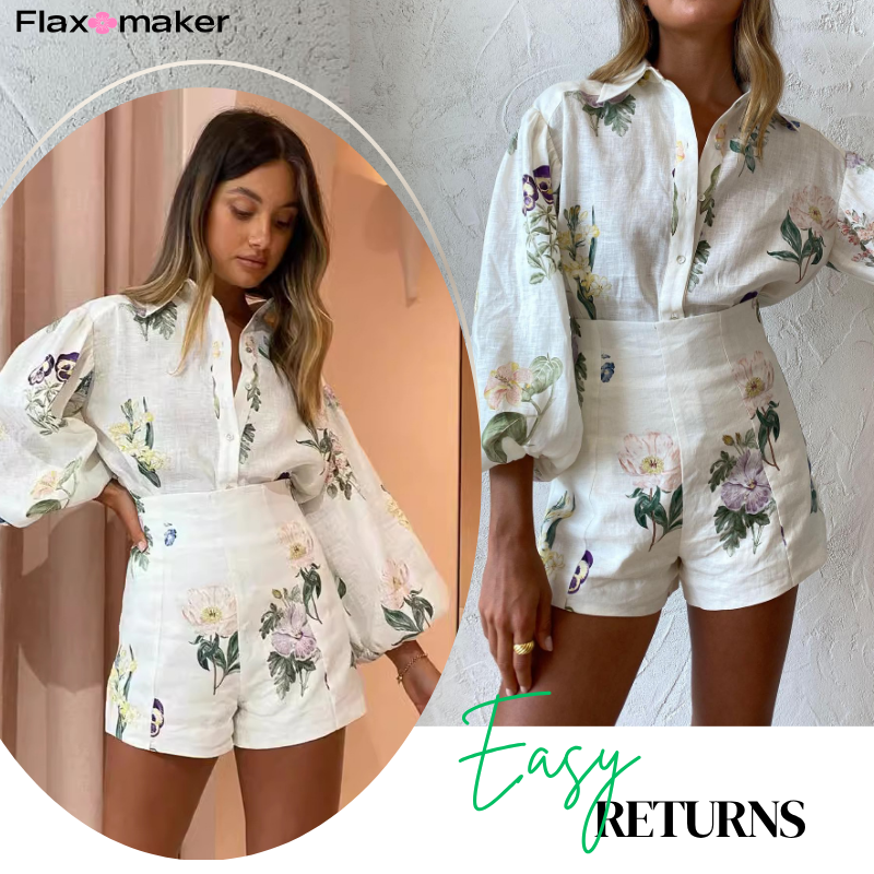 Vacation Printed Shirt and Shorts Set