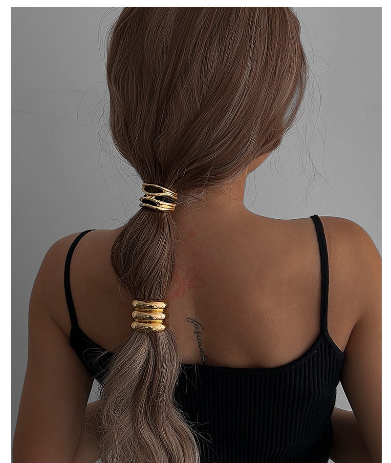 Geometric Exaggerated Alloy Ponytail Combination Hair Rope