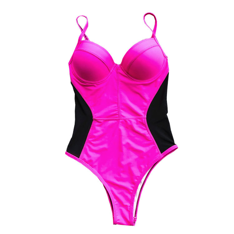 Mesh Splicing One Piece Swimwear